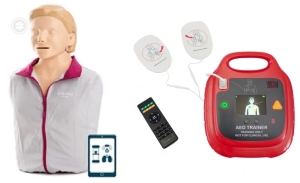 Zestaw Laerdal Little Anne QCPR + defibrylator treningowy ATM112 