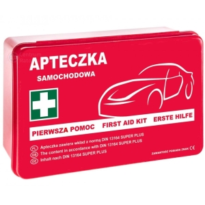 Apteczka samochodowa DIN 13164 z ustnikiem plastik